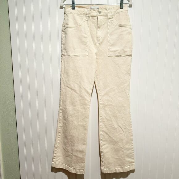 LOFT Pants - Loft Beige Relaxed Flare Pants Size 4
